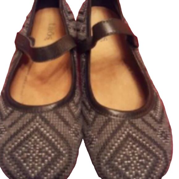TAOS Geo Weave Fabric Strap-over MARY JANE Flats size 6 - Picture 1 of 7
